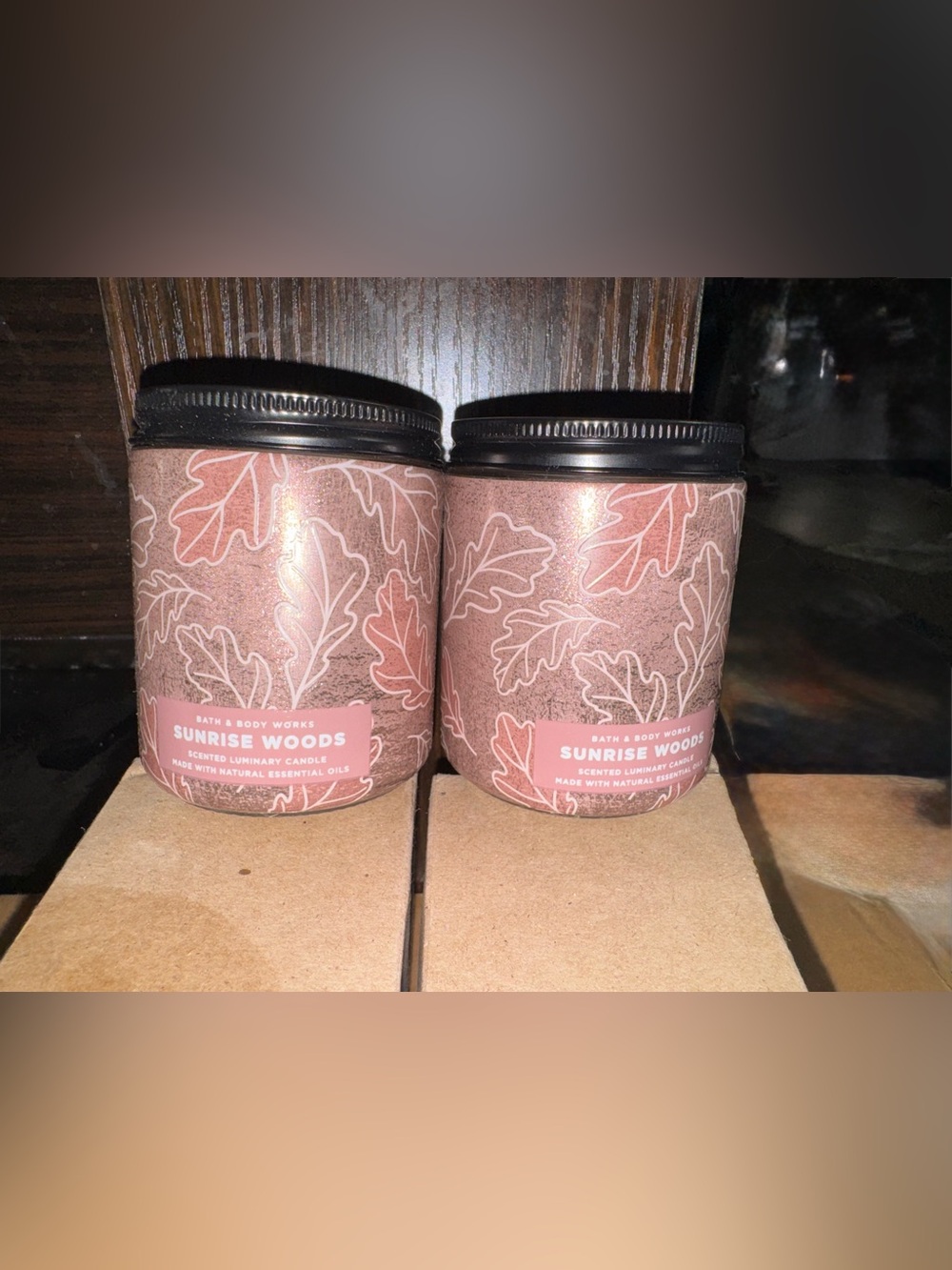 Bath & Body Works Sunrise Woods Scented Luminary Candle